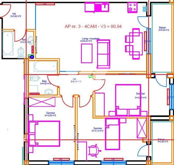 Apartament nou 4 camere 81 mp etaj 2 zona Lidl Doamna Stanca - 10