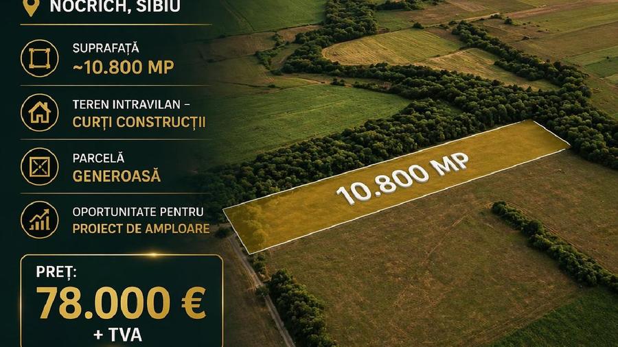 Teren intravilan 10.800 mp - Nocrich, Sibiu