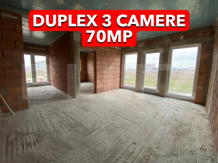 Duplex 3 camere, 70 mp utili, teren 284 mp, Mosnita Noua-Urseni