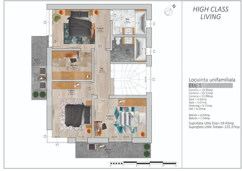 Casa individuală semifinisată, 125 mp utili, 700 mp teren, Corpadea - 12