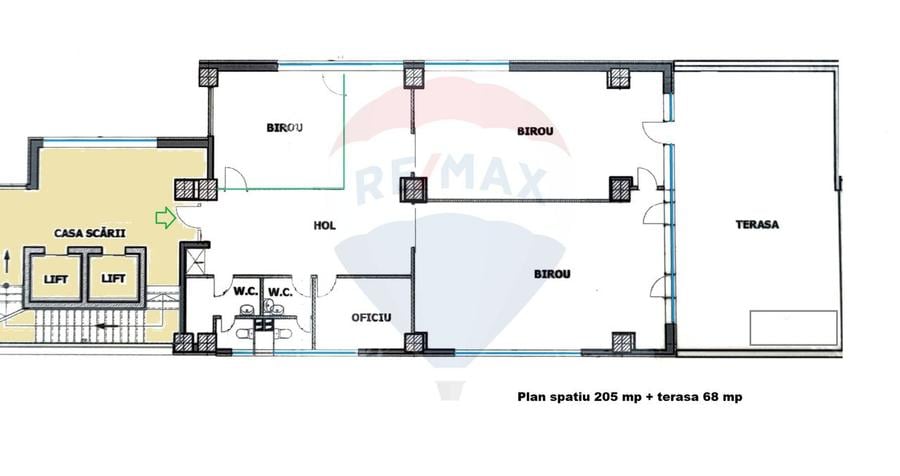 Spatiu birouri de inchiriat 205 - 240 mp Central Comision 0%