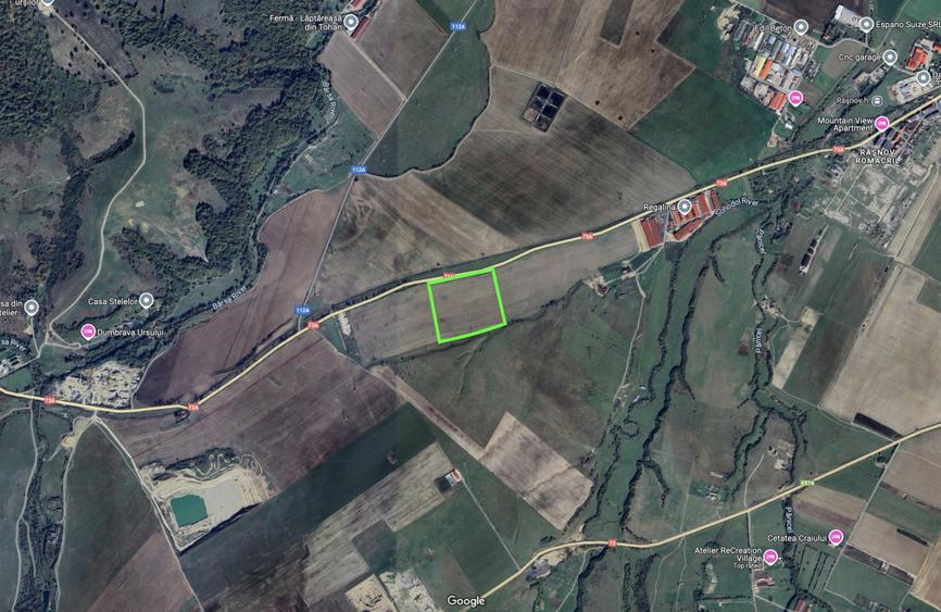 Teren 4,7ha, deschidere 200ml, Rasnov la DN73