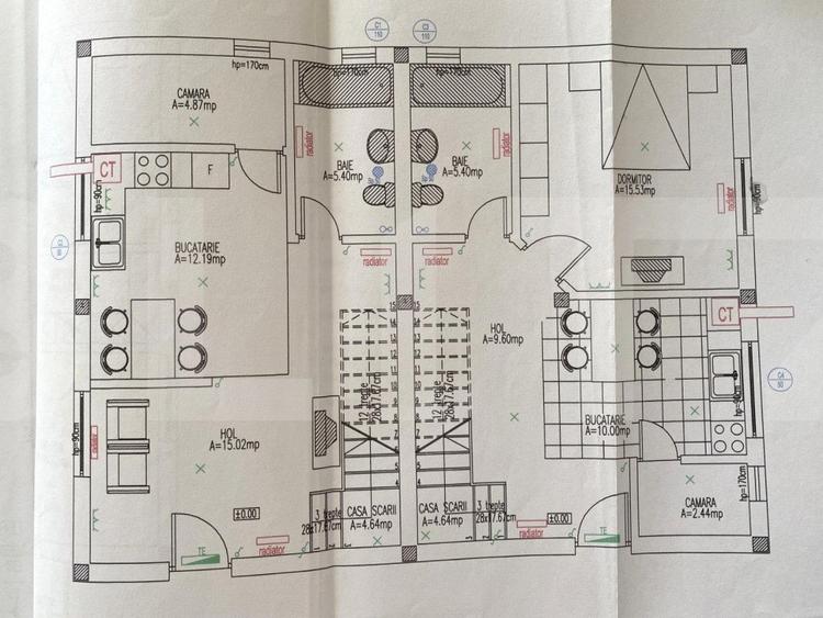 Casa compusa din 2 corpuri, 6 camere, 500 mp teren, Chinteni