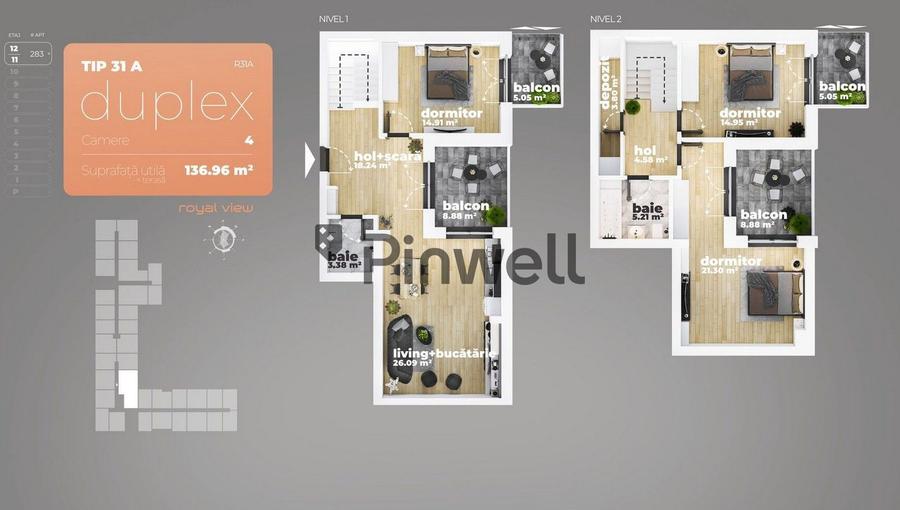 Duplex 4 camere I Piata Sudului I metrou