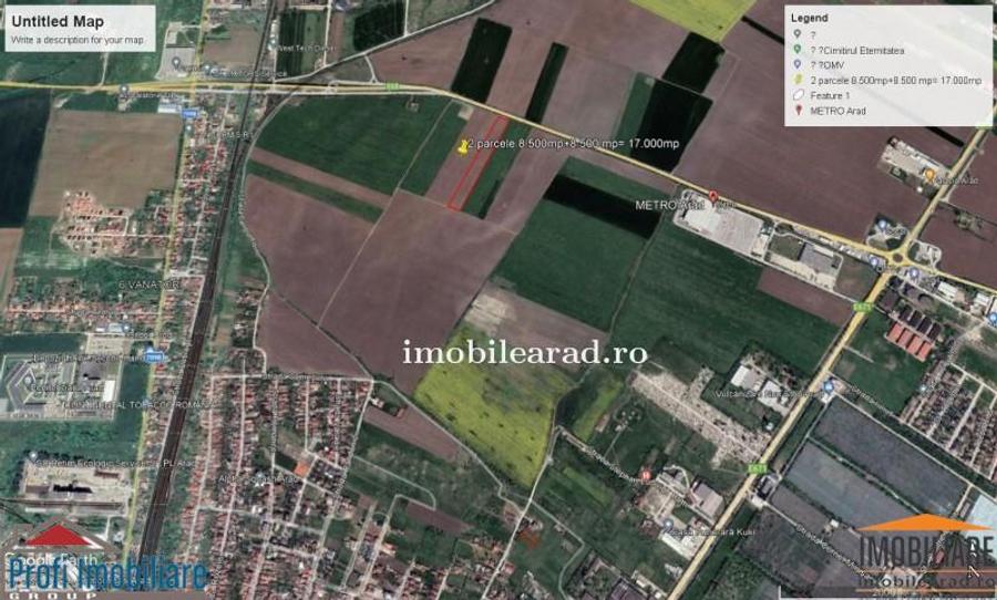 Teren intravilan 17.000 mp la Centura intre Metro si 6 Vanatori