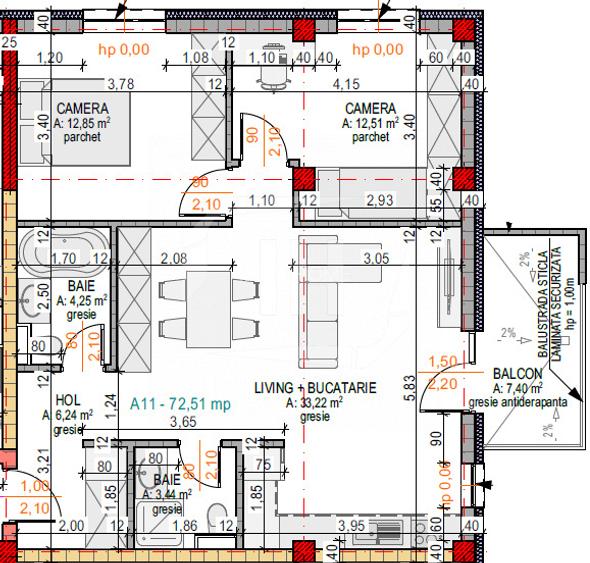 Proiect nou! Apartament 3 camere, etaj 1, calitate premium