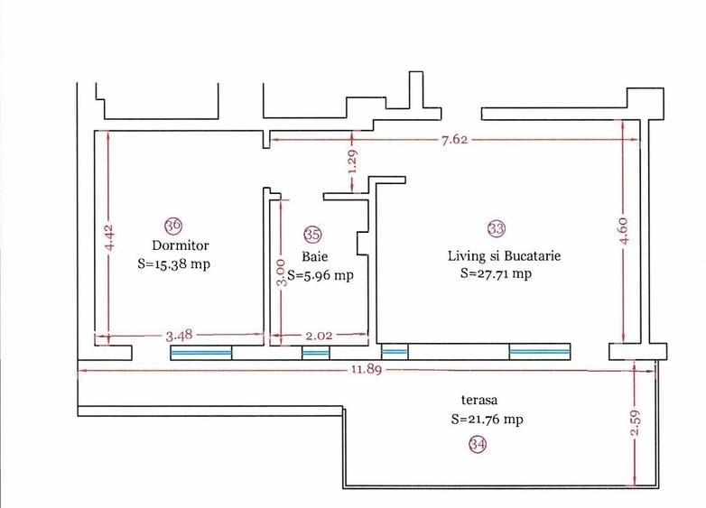 Apartament 2 cam 50 mp +terasa 21 mp + parcare subteran +accept animale companie - 5