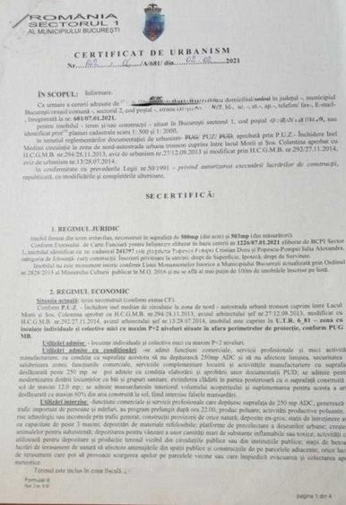 Teren intravilan-zona Metrou 1 MAI/ Bulevardul Ion Mihalache
