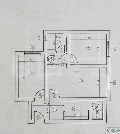 Apartament 3 camere, etaj Intermediar, zona: Podu Ros (Tesatura)