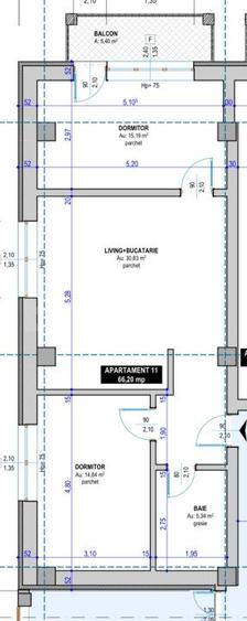 Apartament 3 camere, semidecomandat, 72 mp utili, oras Vatra Dornei