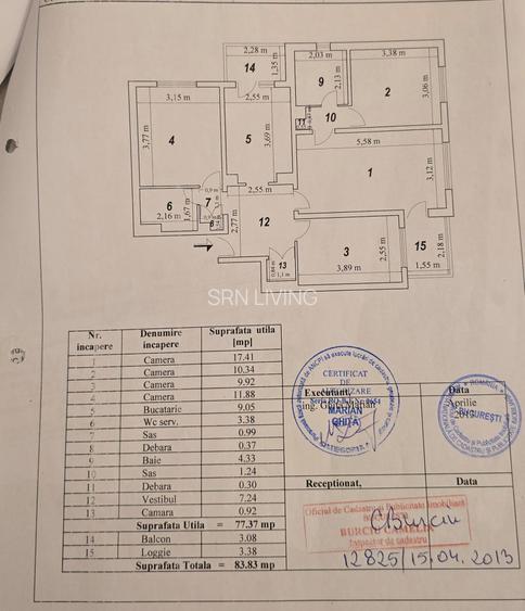 De vanzare - 4 camere 84mp + boxa - 800m Metrou Crangasi - Comision 0% - 1