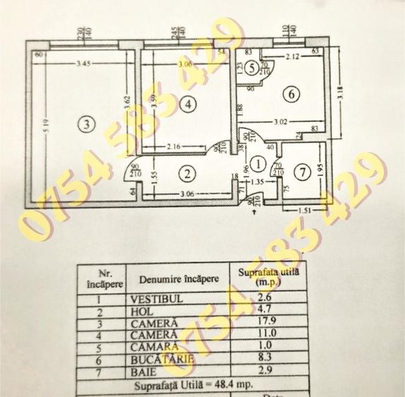 Comision 0 – Apartament 2 camere decomandat, etaj 1 / 4, metrou Valea Ialomitei - 12