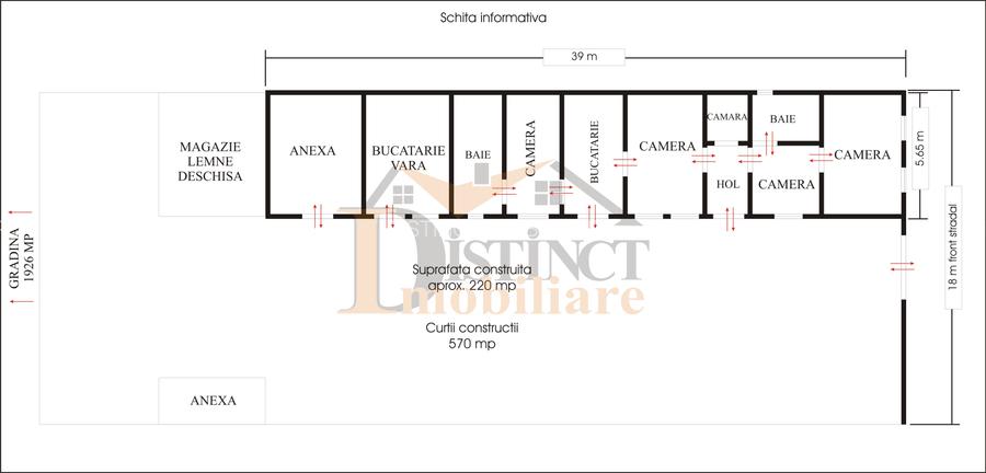 Casă in stil săsesc, 5 camere, 2500 mp teren, Bod zonă centrală. - 10