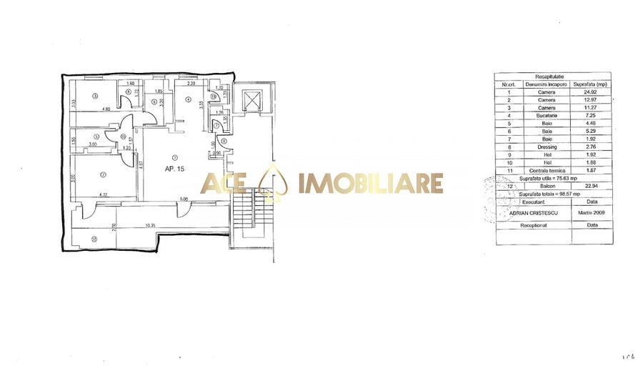 3 Camere de inchiriat | Baneasa | 2Locuri parcare | Centrala | Mobilat