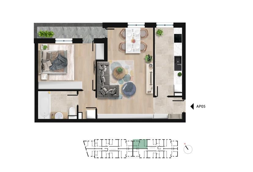 Apartament modern cu 2 camere, direct dezvoltator, Lacul Morii