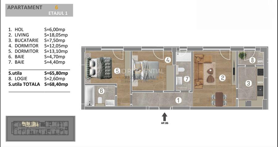 Apartament 3 camere, centrala proprie, acces rapid parc Tudor Arghezi - 1