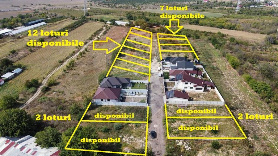 Loturi de teren, 500 mp cu toate utilitatile ( Fundatura Valcele)