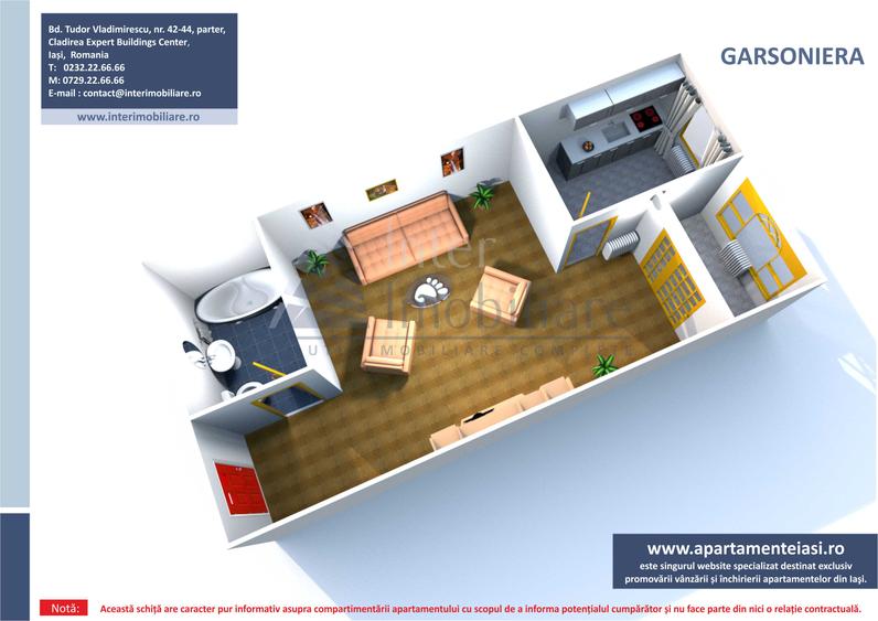 Garsoniera conf.1, 31mp, zona Tatarasi, Flora, Cod: 162499