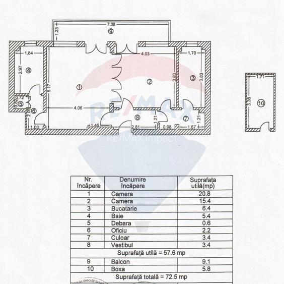 Apartament 2 camere decomandat de vanzare, zona Rosetti, 58 mp utili - 4