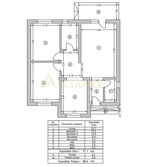 Casa individuala || 3 camere || teren 350 mp