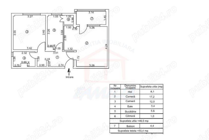 Vanzare apartament 2 camere, pret 67.000 EURO Micro 19