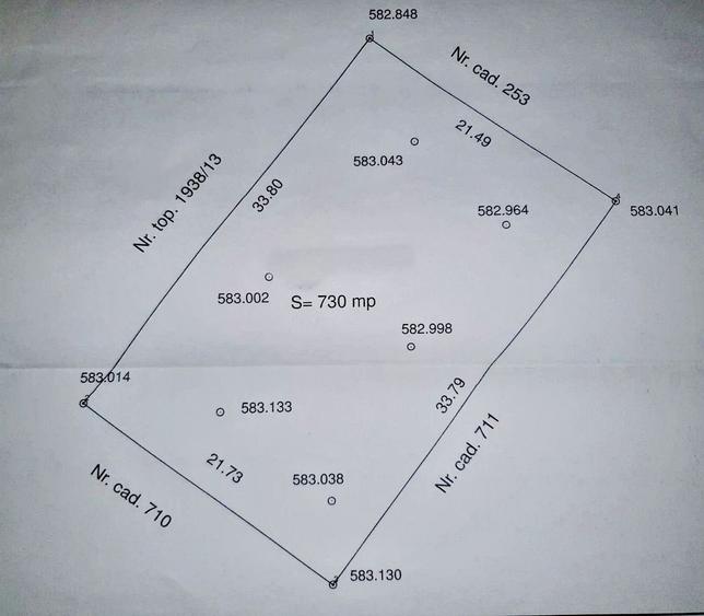 Cristian-zona str Eroilor front 34m, intravilan, 730mp