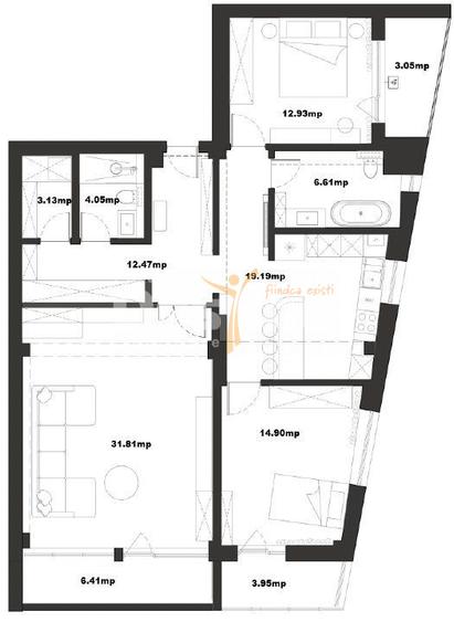 Timpuri noi | 3 camere | 119mp | et 5 | bloc 2015 | loc parcare | 389.000 euro