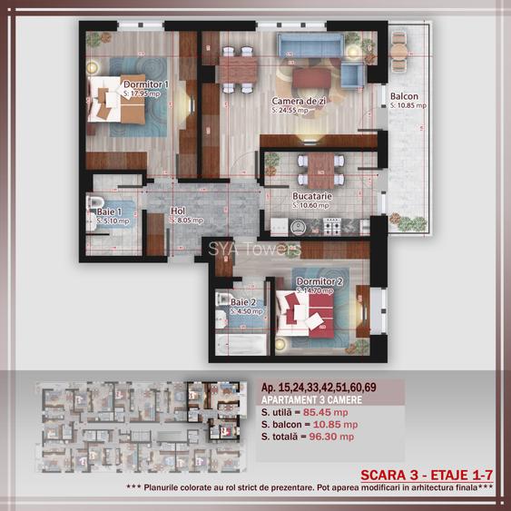 3 camere Family | Spatios | Terasa | Discount la parcare 50% | Pallady - 1