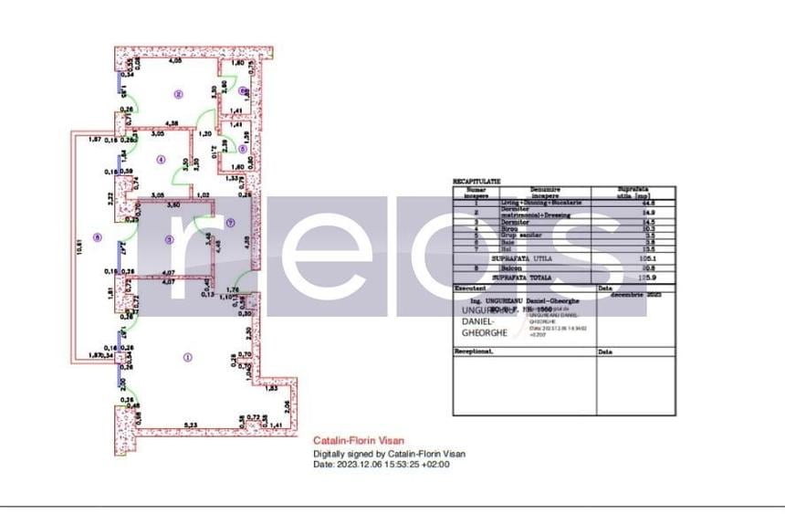 VANZARE APARTAMENT 105MP | CORTINA | 3CAMERE | NEMOBILAT | TERASA 26MP - 1
