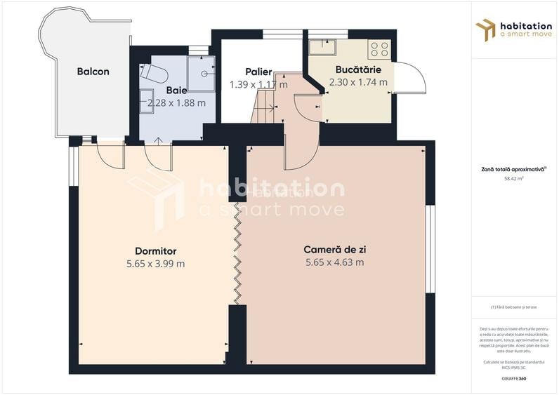 Apartament 2 camere, primitor si vibrant, zona Centrală - tur virtual - 28
