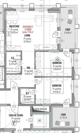 Apartament 3 camere în zona  MARASTI