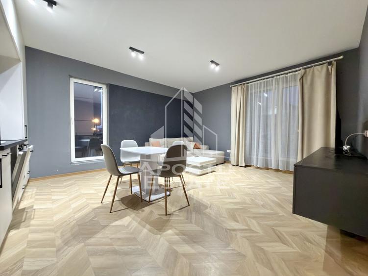 Apartament cu 2 camere mobilat si gradina de 30 mp in Giroc la asfalt.