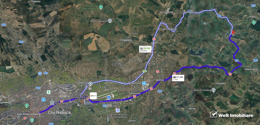 Casa la tara cu 1843 mp teren – liniste si natura langa Cluj