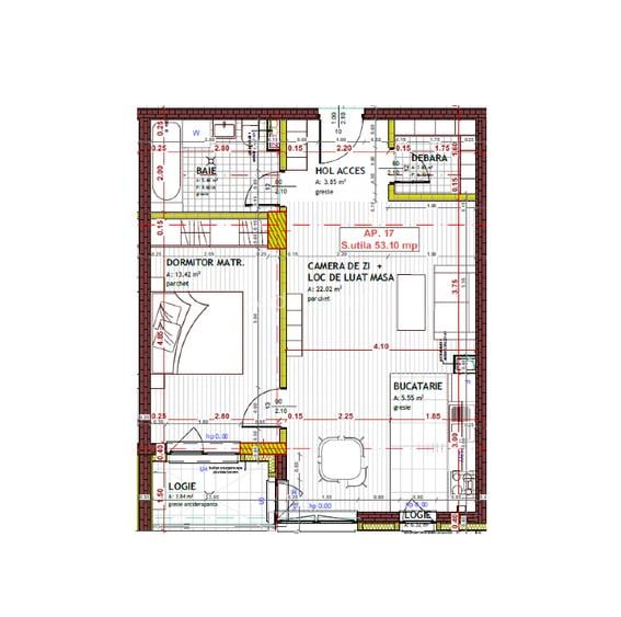 Apartament 2 camere Floresti, str. Tineretului - 7