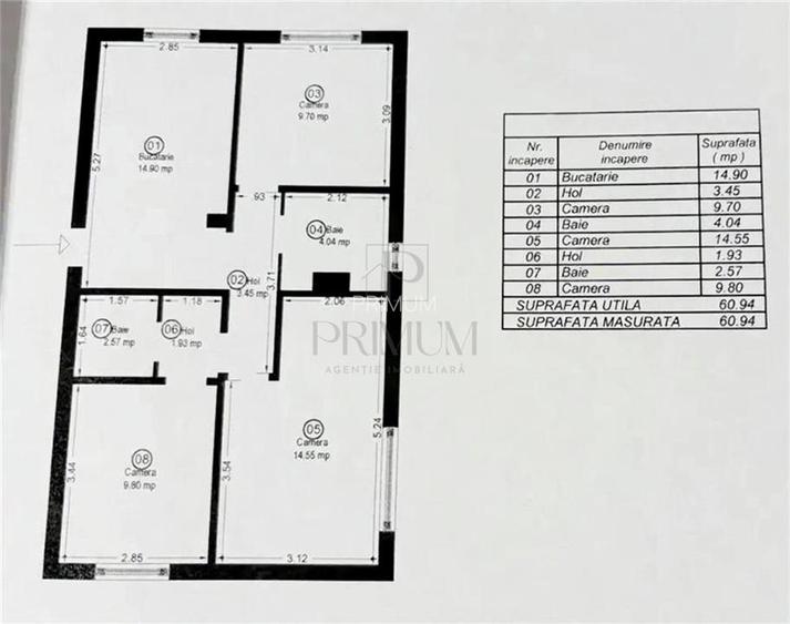 LIPOVEI - 3 CAM - PARTER - DECOMANDAT - RENOVAT - 2 BAI - CENTRALA -BOXA - 12