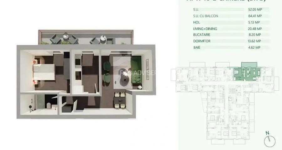 Apartament 2 camere | Metrou Mihai Bravu  |Comision 0 |Bloc Nou - 7