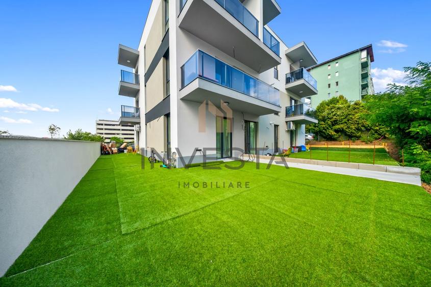 Apartament 2 camere gradina 90 mp, parcare, bloc nou, Manastur