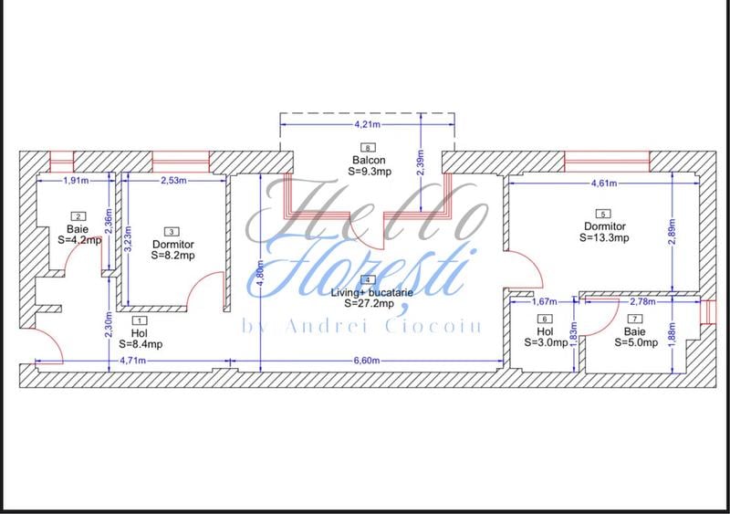 Apartament 3 camere ,70 mp ,zona Borhanci , Cluj