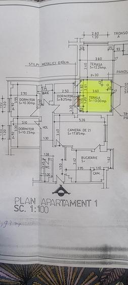 Vand apartament 4 cam. ,Topoloveni, etaj 1, ultracentral, langa Profi