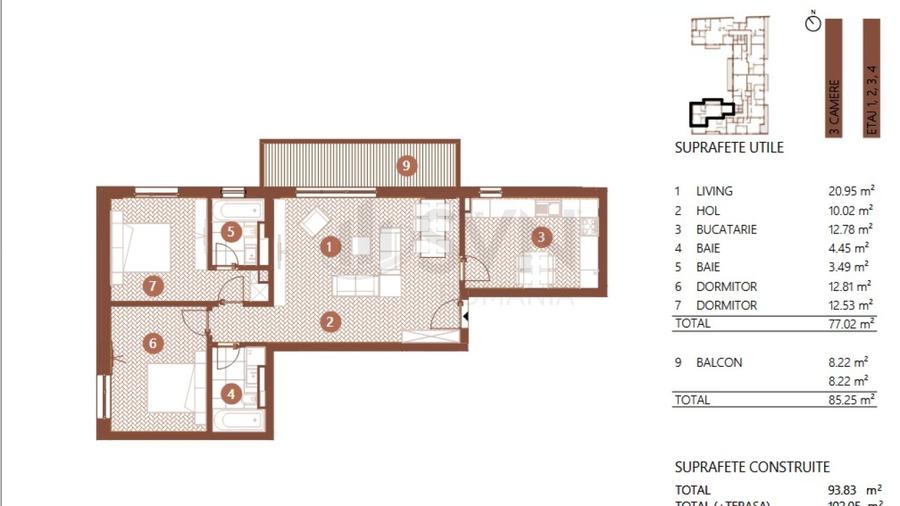 REA1025170 Apartament High End 3 camere I Design modern I Zona Barbu Vacarescu