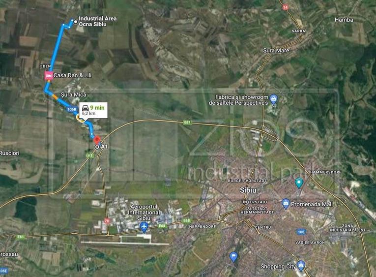 Teren industrial de vânzare intravilan, PUZ, utilități, drum asfaltat