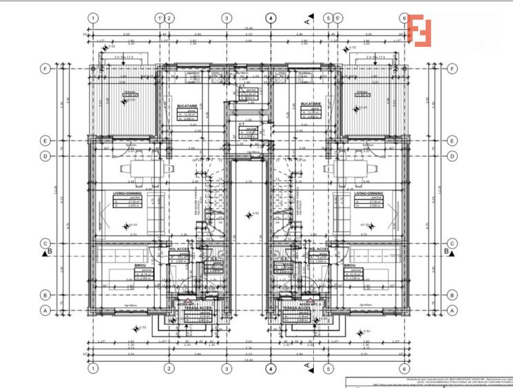 Duplex de vanzare, 4 camere despartit prin camera tehnica - Mosnita