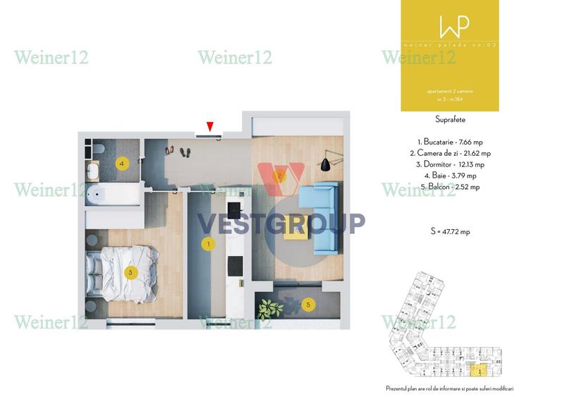 Apartament 2 Camere Direct Dezvoltator Weiner2 VestGroup Stradal