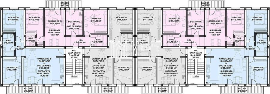Apartament 3 camere | Mihai Viteazul, Sibiu | 61,2 mp, TVA inclus - 9