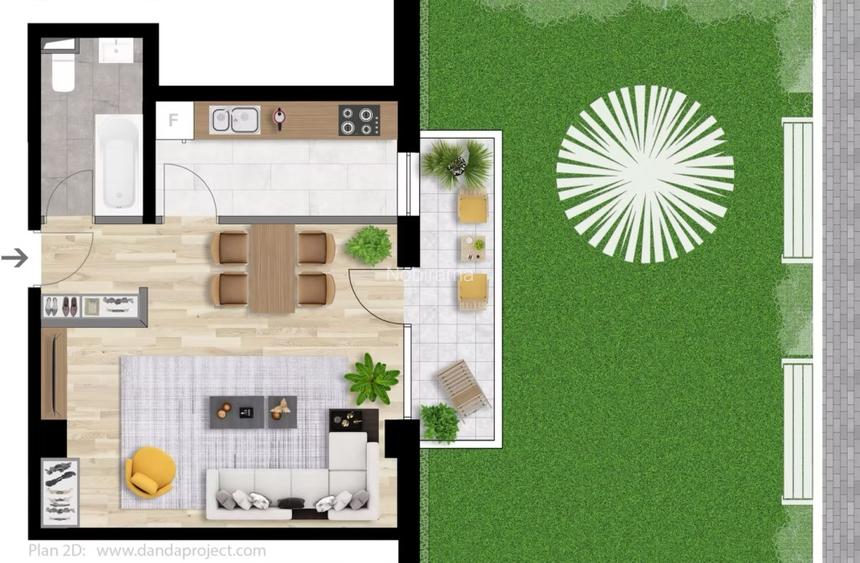 Apartament 1 cameră | 37.31m² | Între Lacuri, str. Dionisie Roman | Dezvoltator - 1