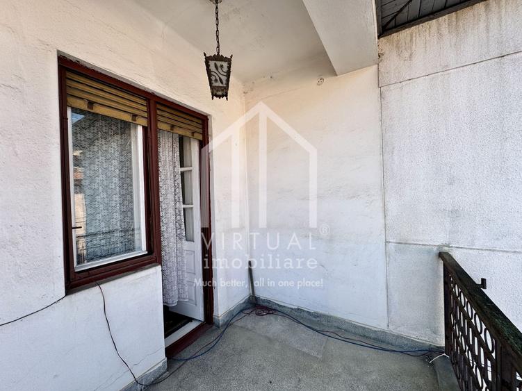 Casa singur in curte, 4 camere, 106mp utili + balcon, spatiu comercial