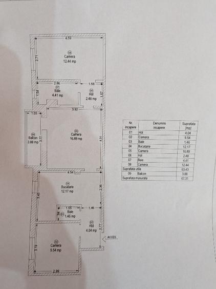 FREIDORF - ETAJ 3 - 3 CAMERE - CENTRALA PROPRIE - AC - IZOLAT INTERIOR