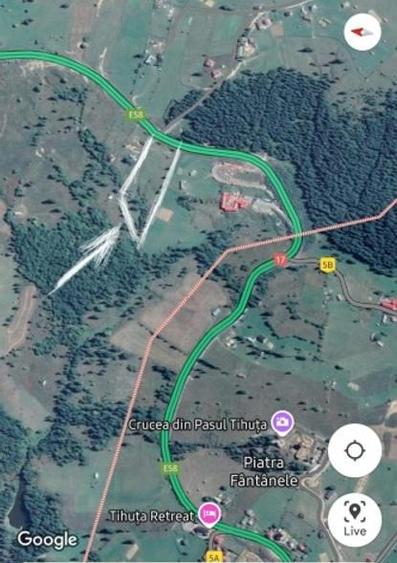 Teren intravilan Piatra Fantanele 17000 mp cu deschidere DN17