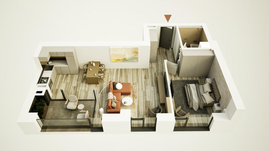 Nord One: Cartierul Vienez -Apartament cu 2 camere în centrul Timișoarei