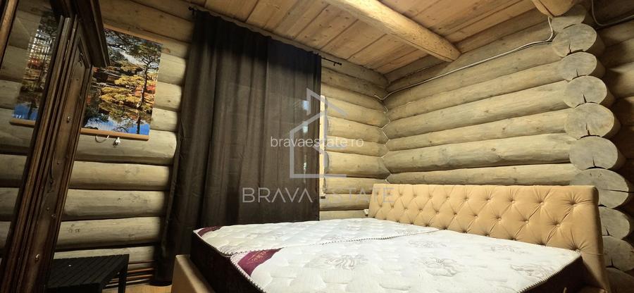 Cabană din lemn rotund, 210mp, ciubăr, jacuzzi, foișor, localitatea Băișoara - 9